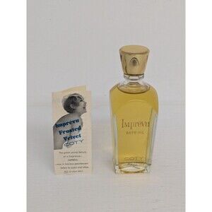 Vintage 1970's Coty Imprevu 3 oz Bath Oil Parfait by Coty- New & HTF With Paper